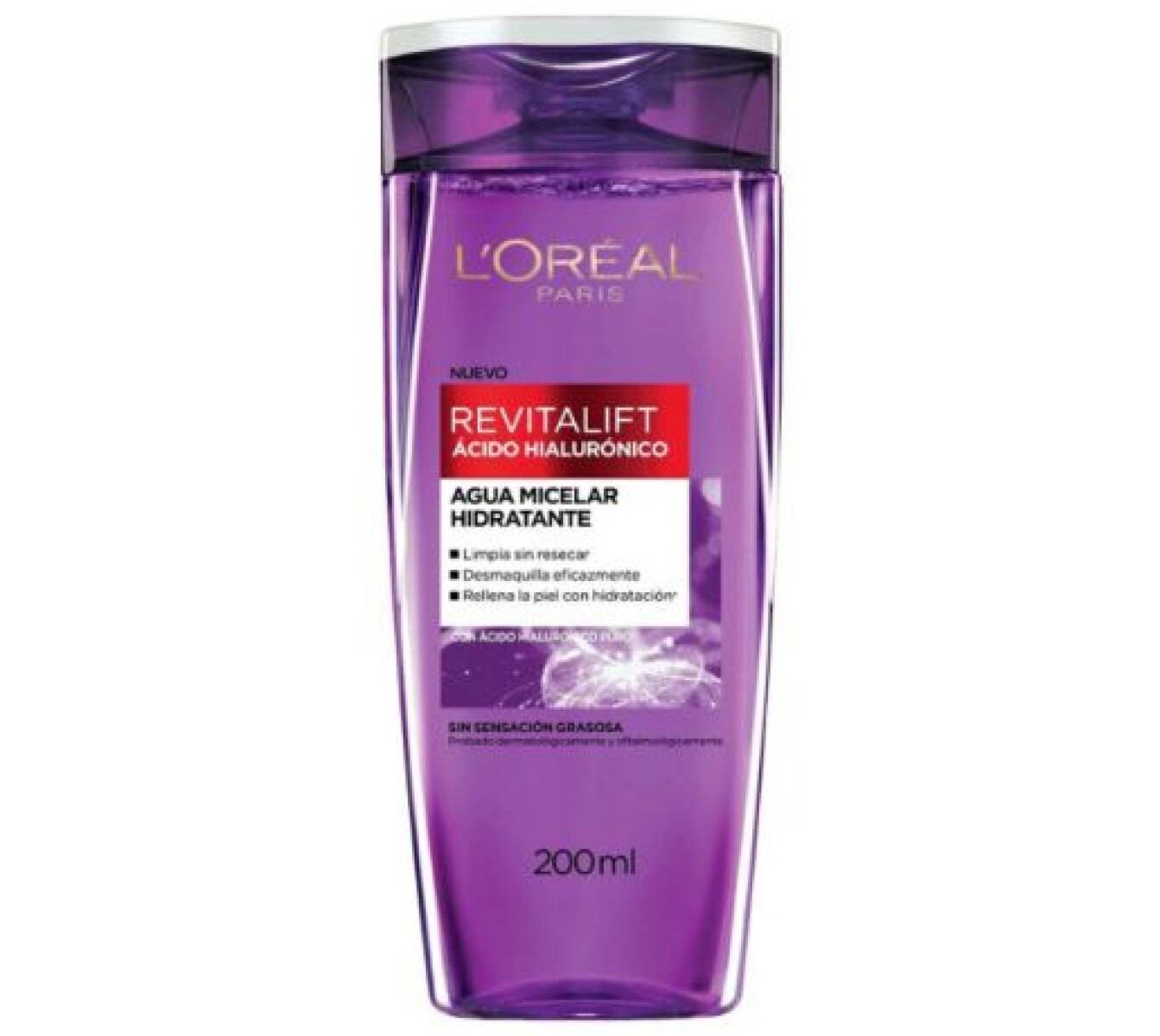 Loreal Agua Micelar Revitalift Ácido Hialurónico 200ml – Agua Micelar Antiedad 