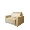 Sofa cama de 1 plaza tapizado en tela beige Sofa cama de 1 plaza tapizado en tela beige