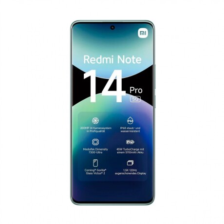 XIAOMI REDMI NOTE 14 PRO 5G 256/8 XIAOMI Redmi Note 14 Pro 5G 6,67' 256GB 8GB RAM Cámara 200Mpx - Coral Green