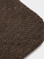 Bolso Shopper De Piel Trenzada marron