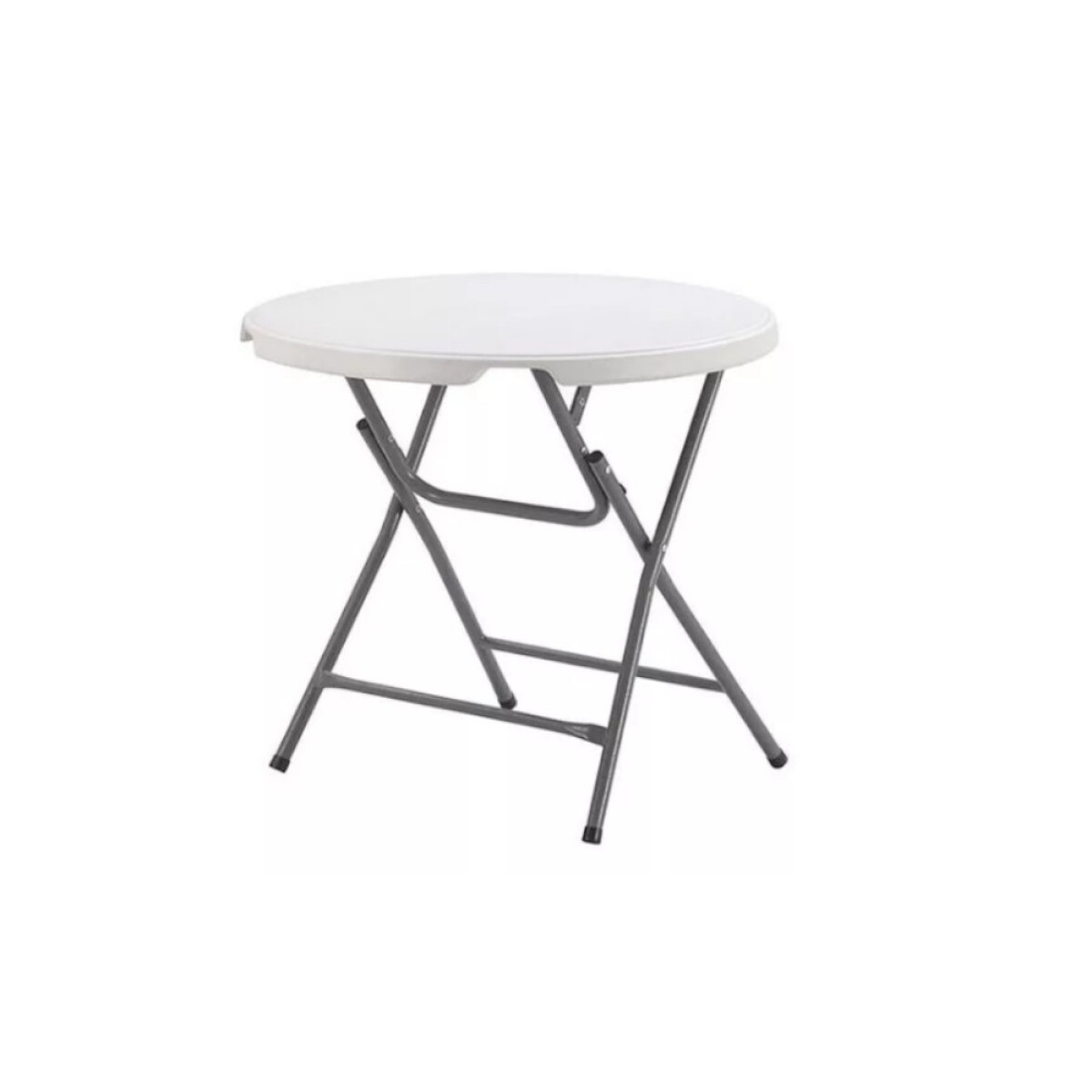 MESA REDONDA PLEGABLE BASE DE METAL 80 CM 