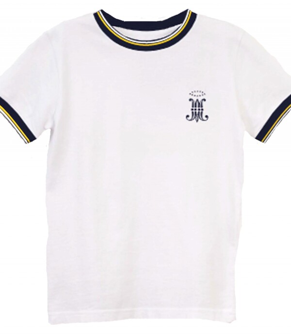 T-shirt manga corta Maristas Blanco