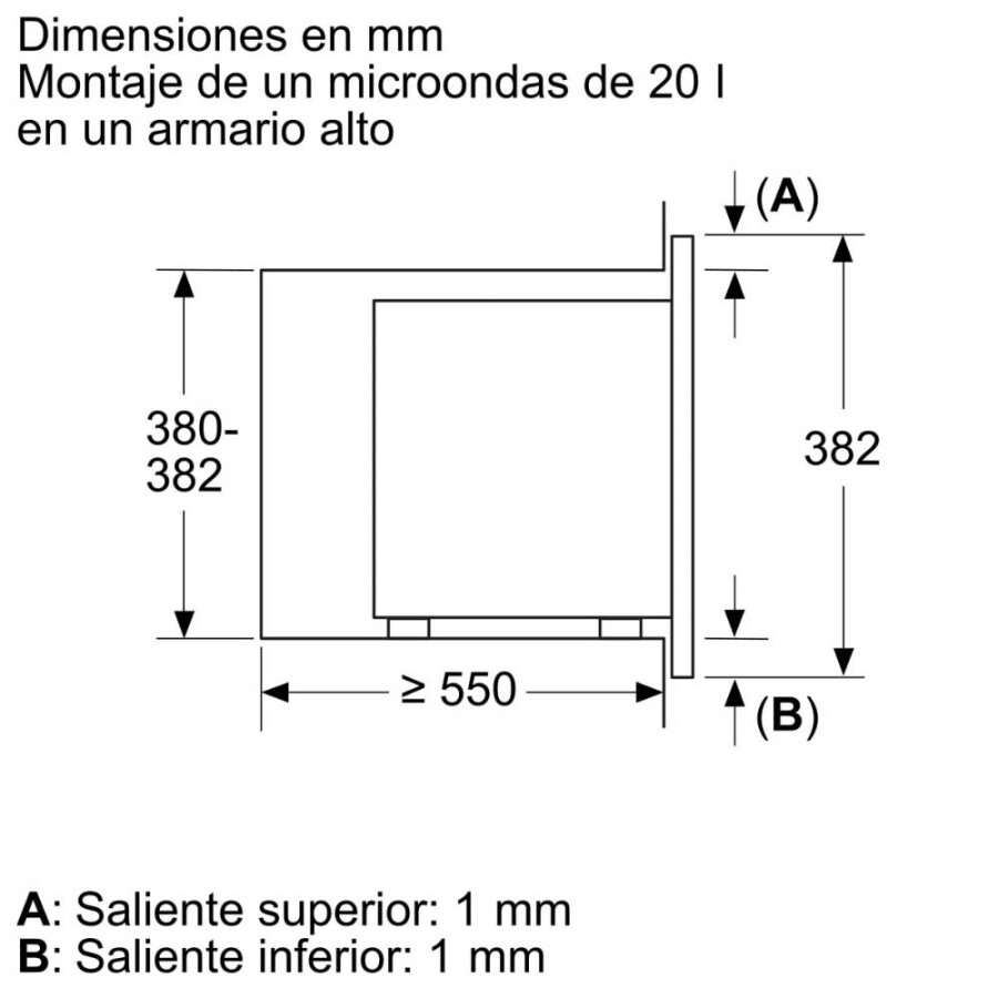 Microondas de Empotrar Bosch 20L Microondas de Empotrar Bosch 20L