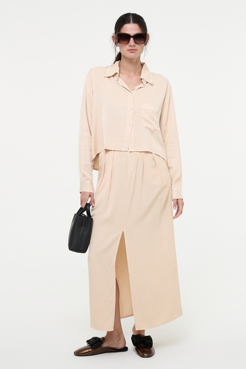 CAMISA CLASIC FIT Crema