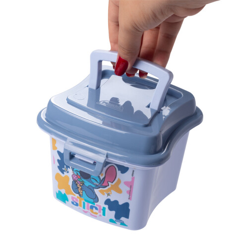 Mini Caja Infantil Organizadora Plástica Stitch 1 Lts U