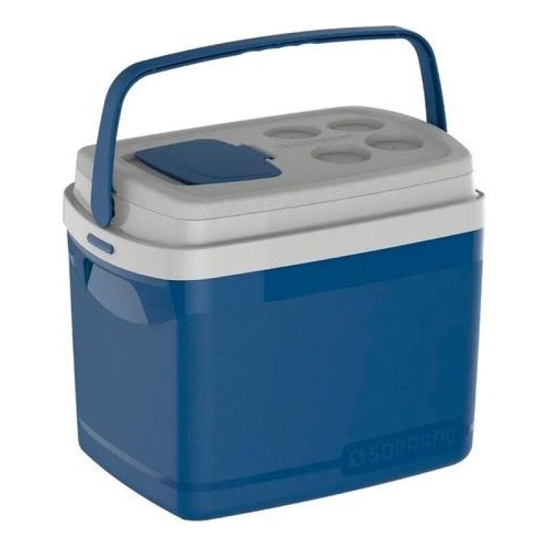 Conservadora portátil con tapa de acceso rápido Soprano Tropical 32L Azul