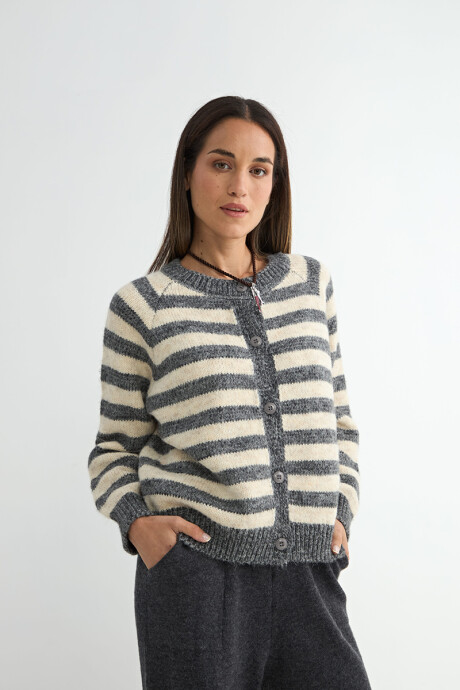 SACO BORAGO RAYADO GRIS