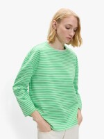 Camiseta A Rayas 100% Algodón verde