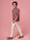 Camisa Mao Rayas Berenjena