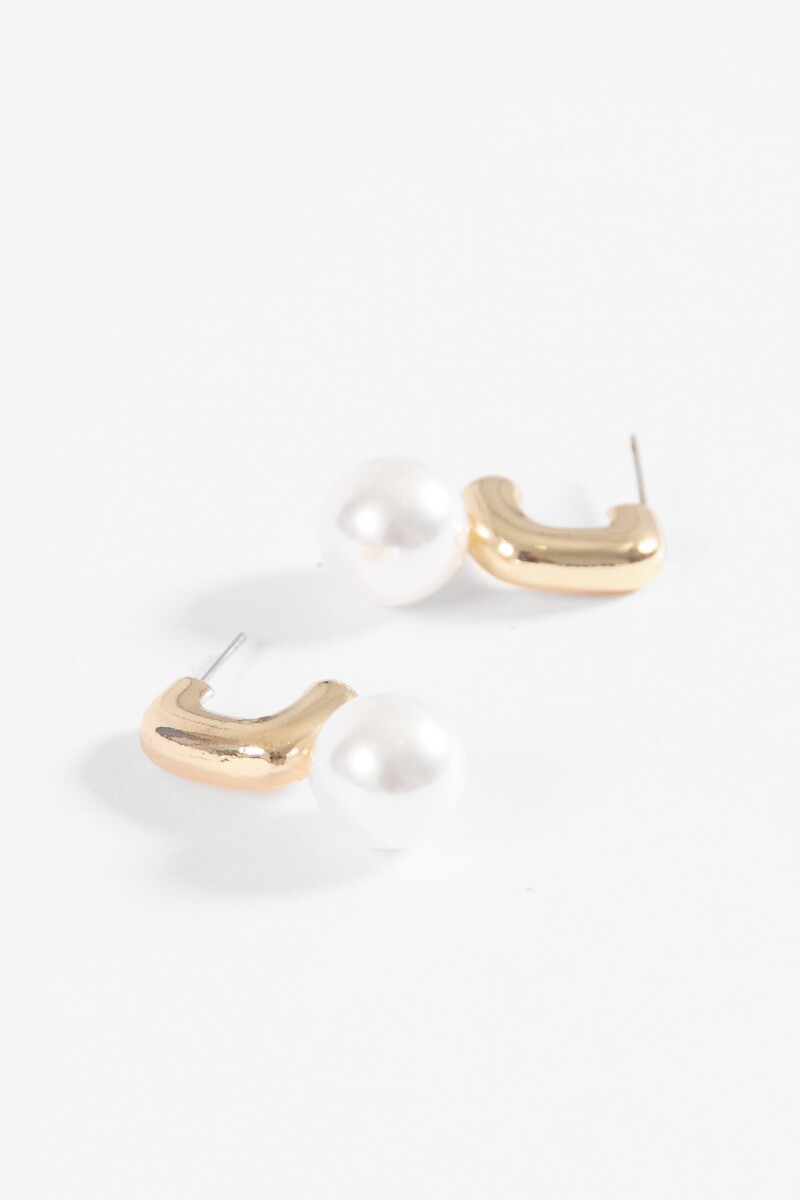 Aros con perlas dorado