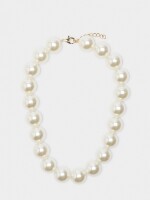Collar Corto De Perlas blanco