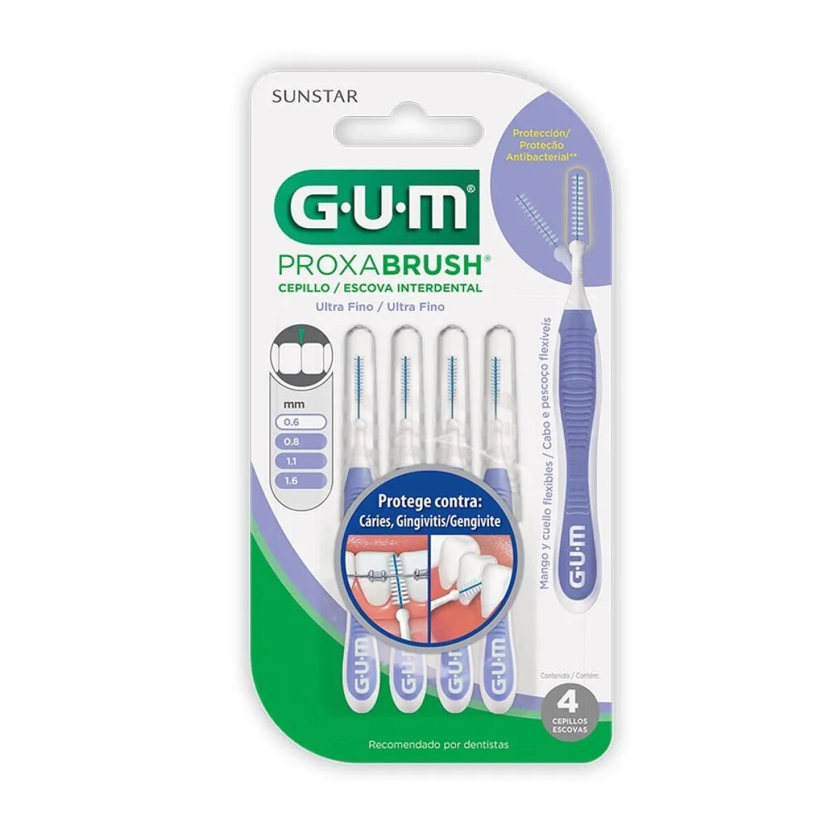 Cepillo Interdental Gum Proxabrush 0,6 4 Uds. 