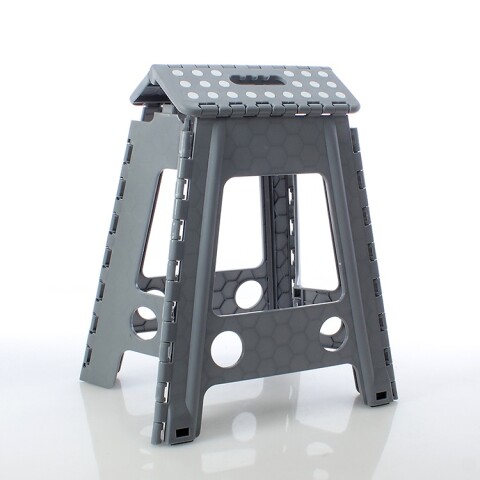 Banco plegable multiuso 45 cm gris