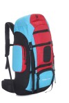 Mochila mochilera de trekking impermeable - Rojo ROJO Y CELESTE
