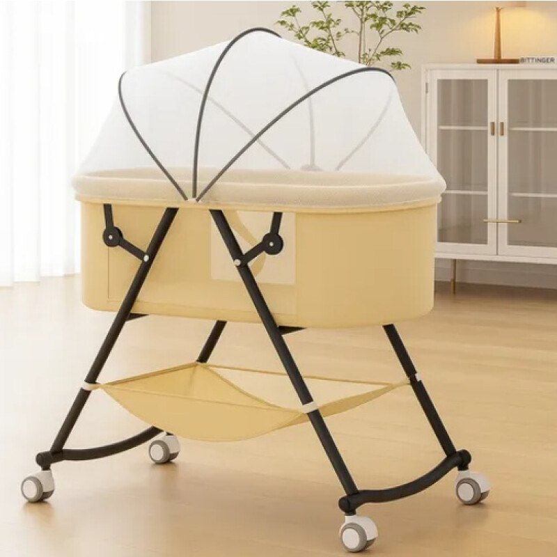 Cuna Moisés TOKIO Con Mosquitero Y Ruedas Infantil Bebe Beige