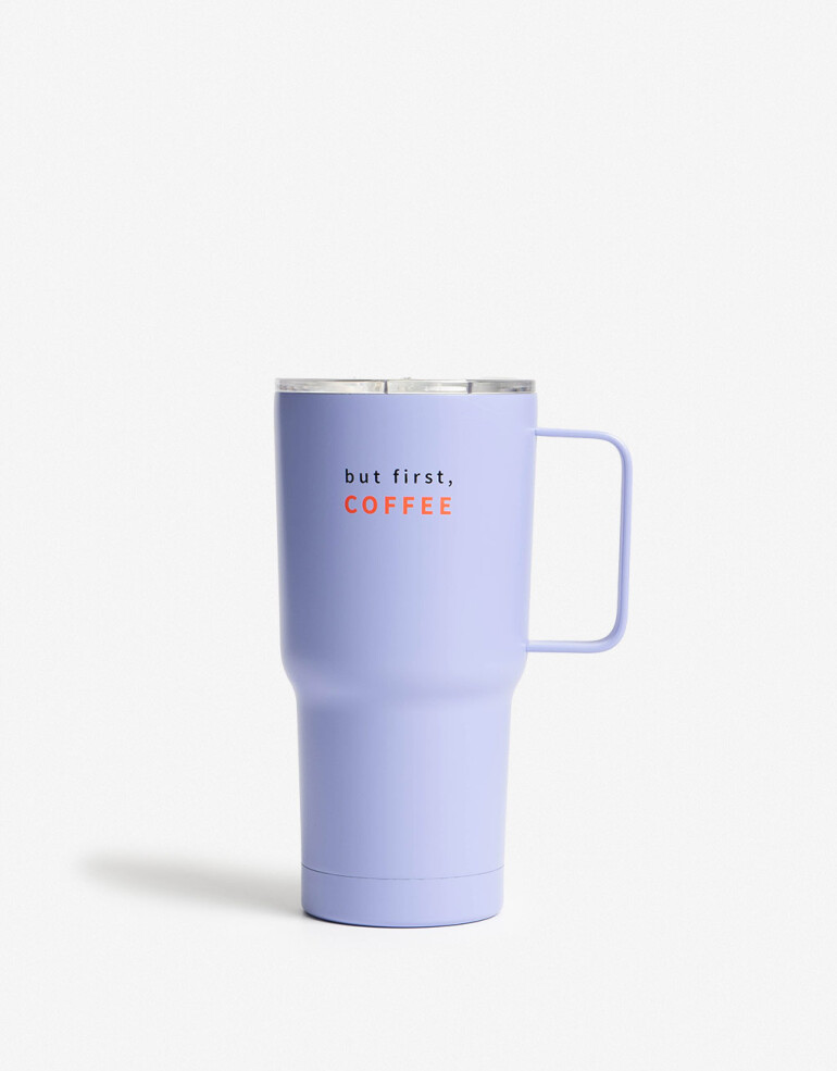 Artículos cocina Vasos Vaso Térmico Con Asa But First Coffee - Violeta Lila