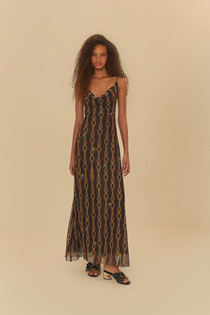 VESTIDO CADENAS Negro