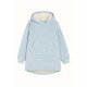 Buzo Manta Con Capucha Polar y Corderito unisex Celeste