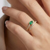 Anillo Esmeralda Aura de oro amarillo 18k con esmeralda y brillantes Anillo Esmeralda Aura de oro amarillo 18k con esmeralda y brillantes
