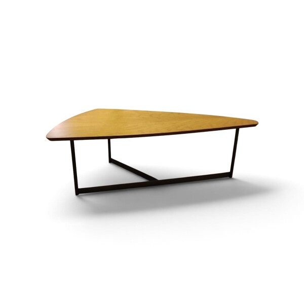 MESA CENTRO TRIANGULAR - BASE GRAFITO - MADERA ROBLE CLARO MESA CENTRO TRIANGULAR - BASE GRAFITO - MADERA ROBLE CLARO