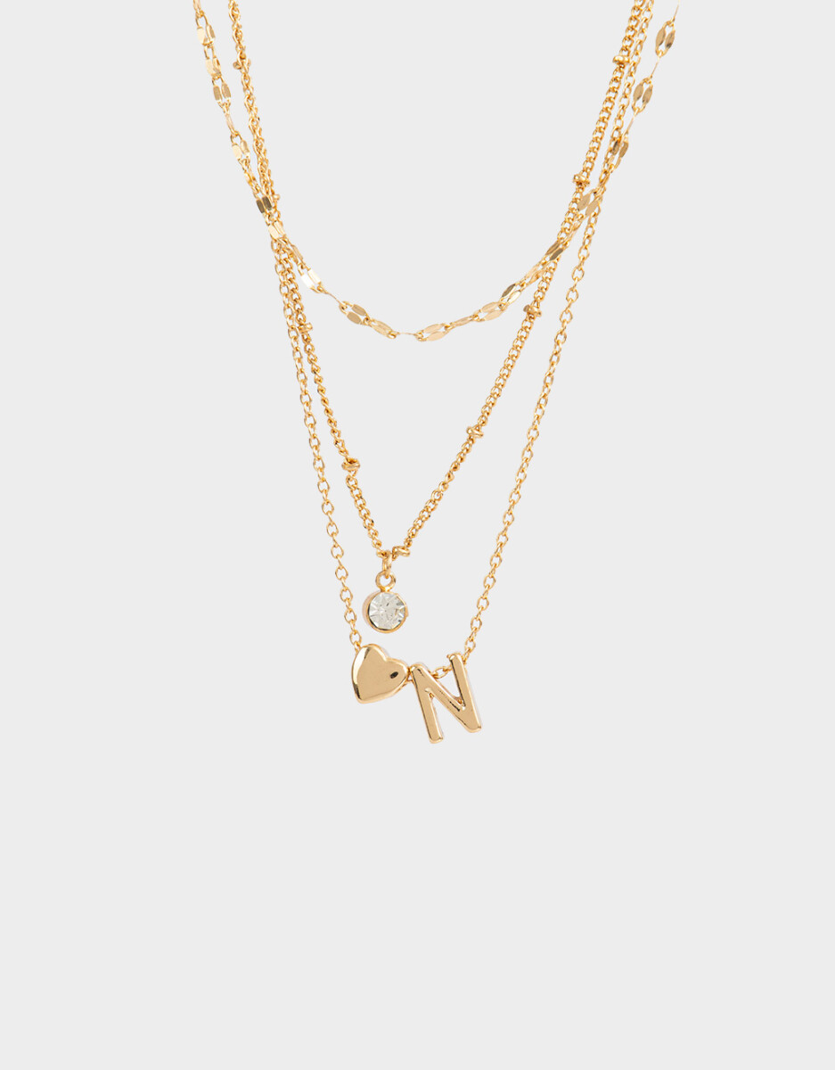 Collar Corto De Inicial "n" 