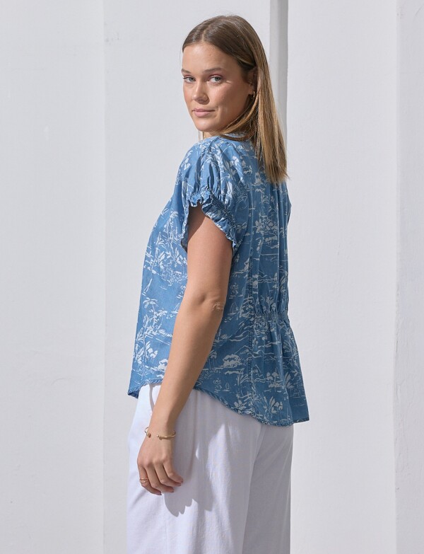 Blusa Lyocell AZUL/MULTI