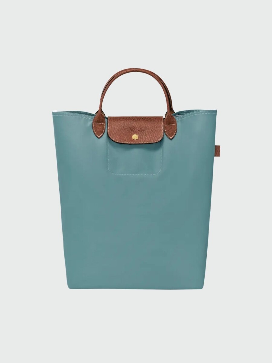 Longchamp - Cartera Tote plegable, de nylon y asa corta, Le pliage M - Eucalyptus 