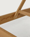 Reposera de exterior Caterin de madera maciza de eucalipto en color beige