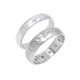 Par de alianzas oro 18k blanco. La alianza chica es con brillantes sin fin Par de alianzas oro 18k blanco. La alianza chica es con brillantes sin fin