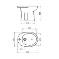 BIDET 1 AGUJERO MODELO ANDINA / MAYO BLANCO Bidet 1 Agujero Modelo Andina / Mayo Blanco