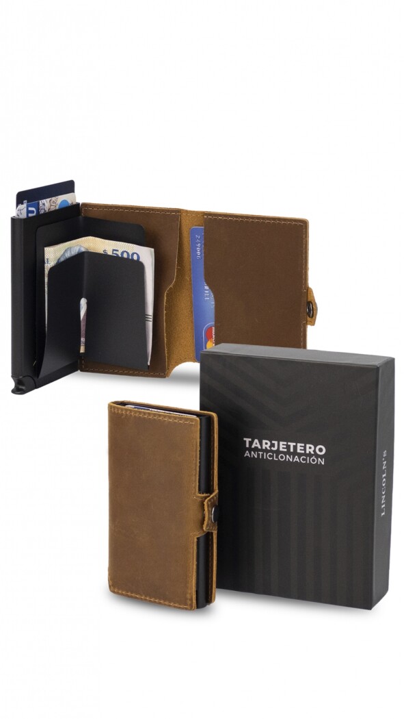 TARJETERO CUERO SHAKESPEARE WHISKY