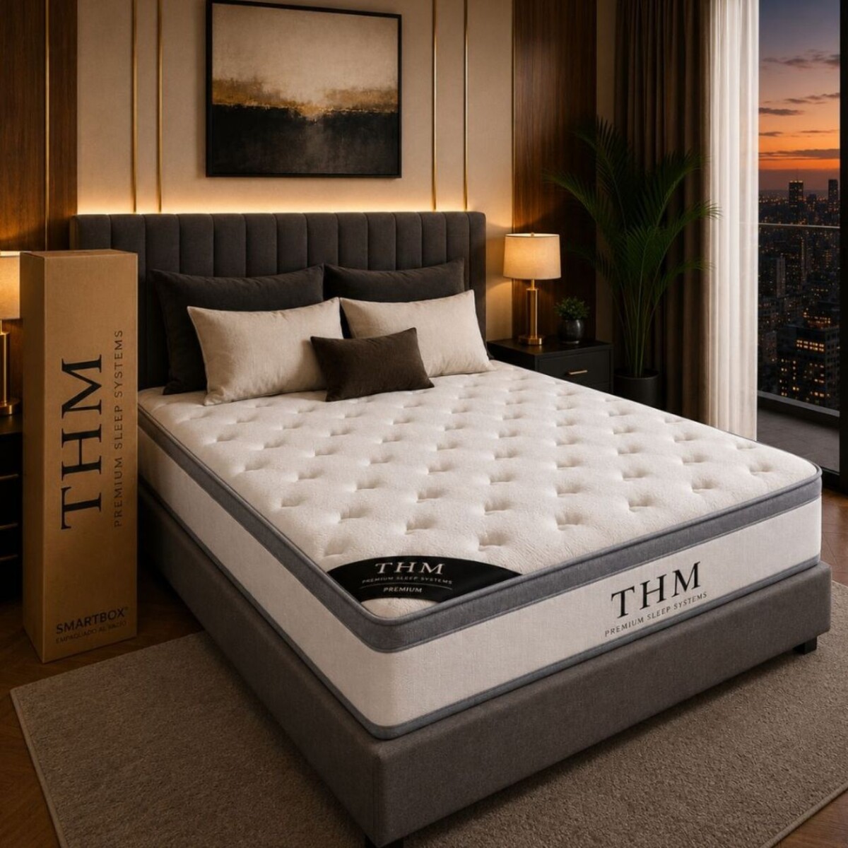 Colchon de resortes 2 Plazas HAMPTONS Rhodium 