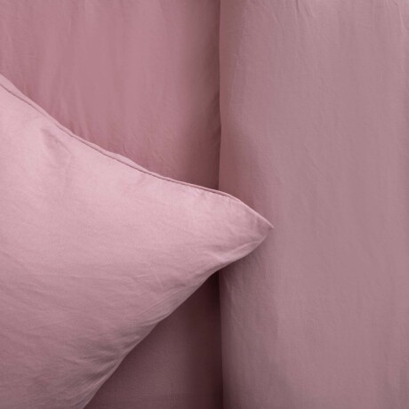 JUEGO DE SABANAS KING POLIESTER ROSA PREWASHED