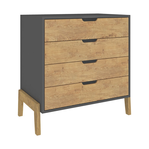 Cómoda Cajonera 4 Cajones Rieles telescópicos Combinada con Patas Madera - MDP - Linea Melilla Cómoda Cajonera 4 Cajones Rieles telescópicos Combinada con Patas Madera - MDP - Linea Melilla