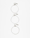 Pulseras Flexibles Sets Special Price Set De Pulseras Flexibles De Metal - Plateado Rodio