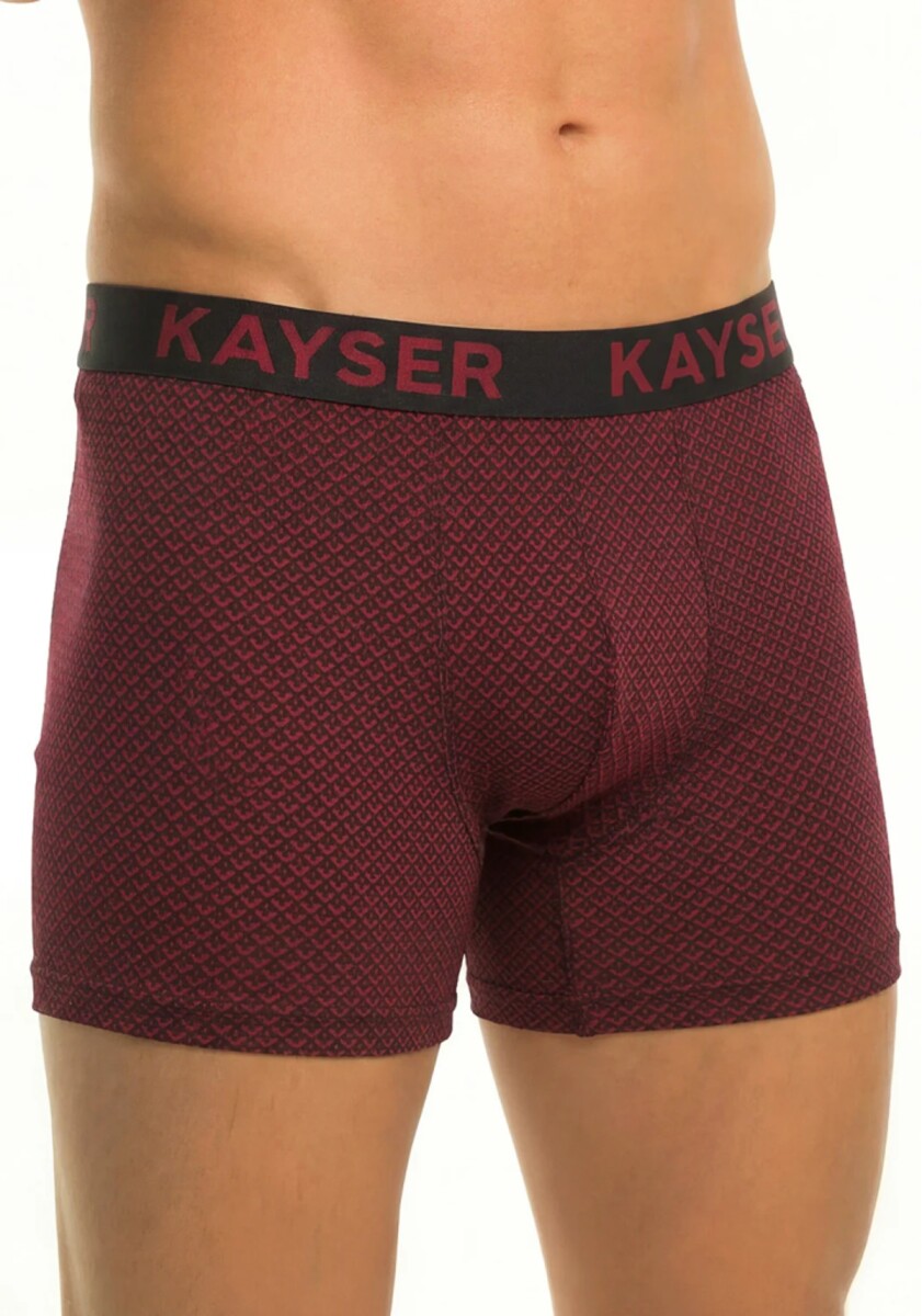 93-313 boxer largo alg estamp - Rojo 