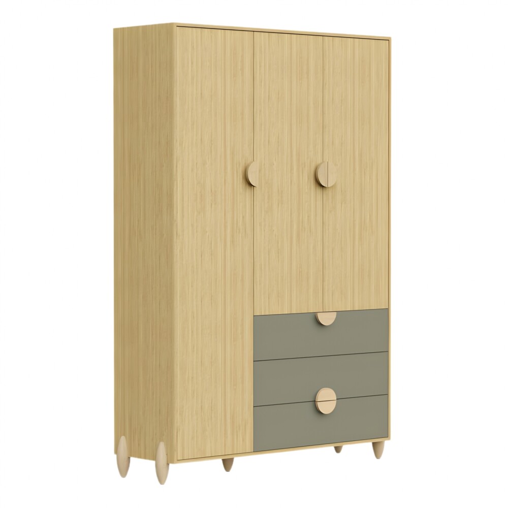 Ropero 3 Puertas 3 Cajones - Gracia Verde