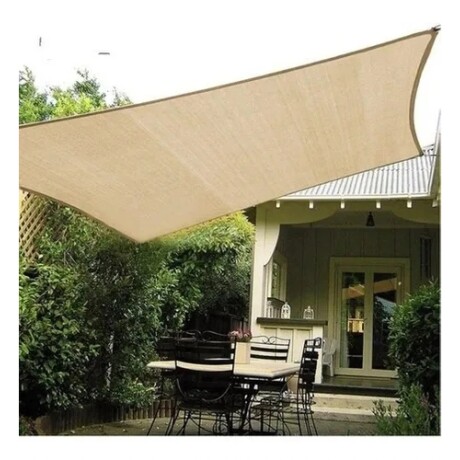 Toldo Vela Sombra 4 X 4 con Kit de Instalación BEIGE