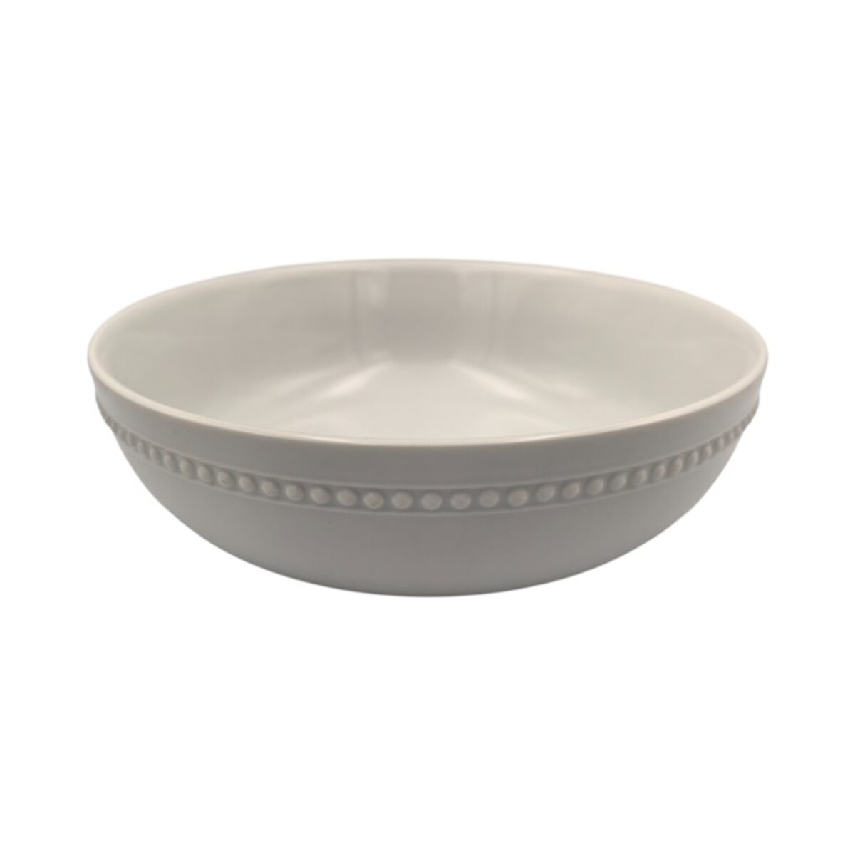 ENSALADERA CON PUNTILLO D21x7CM PORCELANA BLANCO 