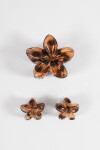 Set de 3 piezas broches hibisco carey