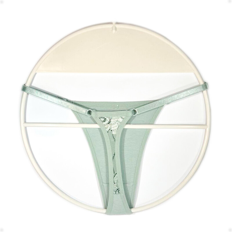 Tanga Colaless Ajustable De Encaje Trasero Verde Talla L-XL