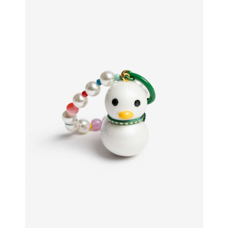 Llavero Y Bag Charm De Patito Con Beads Combinacion Bicolor
