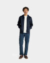 Polera Oyster River Zip Hoodie Hombre Dark Sapphire-dark Denim