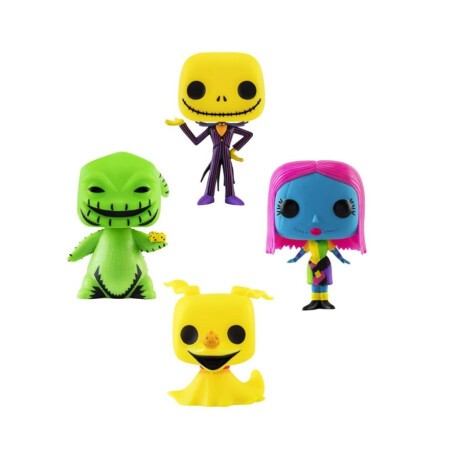 Pack x4 Jack Skellington + Oogie Boogie + Sally + Zero • Nightmare Before Christmas [Exclusivo - Black Light] Pack x4 Jack Skellington + Oogie Boogie + Sally + Zero • Nightmare Before Christmas [Exclusivo - Black Light]