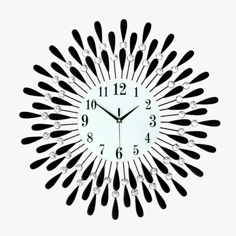 Reloj De Pared Pétalos Negros Reloj De Pared Pétalos Negros