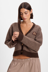 Cardigan Libre Marron/Vison