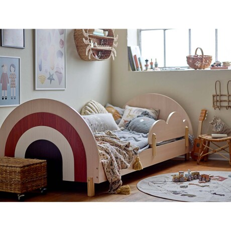 CAMA 1 PLAZA MDF NATURAL-BEIGE ARCOIRIS