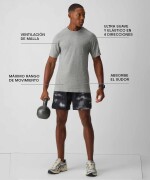 Polo Manga Corta Fit The Training Day Tee Hombre Mid Grey Htr