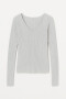 Sweater escote corazón GRIS