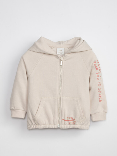 Campera Deportiva Estampa Chill Cruda